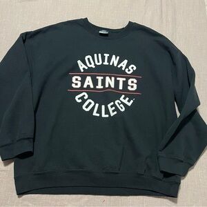 Aquinas College Saints Crewneck Sweater Size XL University Michigan Black Red